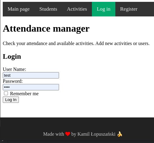 Attendance manager